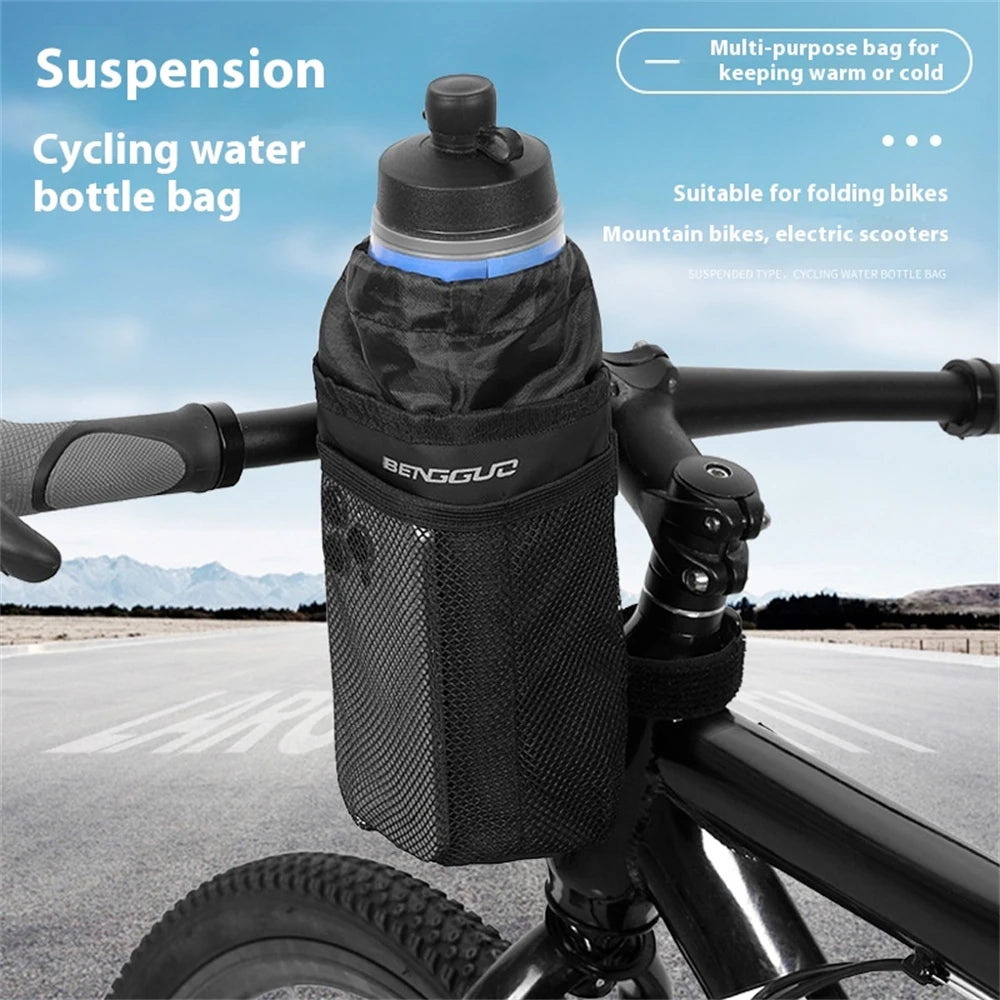 BENGGUO Bike Water Bottle Bag Handlebar Hanging Thermal Insulation Ice-Retaining Lightweight Portable Bicycle Front Bag